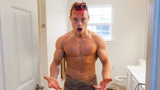 DYEING MY FRIENDS HAIR RED PRANK SO MAD [upl. by Issak]