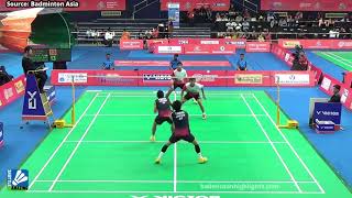 ANGRIAWAN Berry  SAPUTRA Ryan Agung vs Takeshi KAMURA  Keigo SONODA  Badminton Asia Championship [upl. by Nalro]