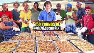 Cooking 150 Pounds Of Chicken For The Homeless [upl. by Kealey]