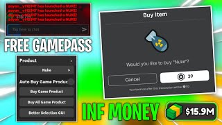 OP  Get FREE Nuke Gamepass amp Unlimited Money  Roblox FE Free Gamepass  Game Products Scripts [upl. by Acissehc]