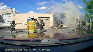 8722 Building Fire 5700 Block Of Bristol Pike Bristol Township Pa helmet cam [upl. by Neelak311]