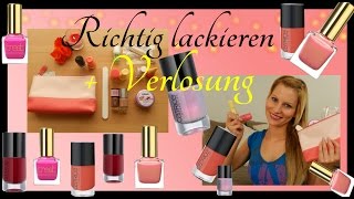 Maniküre  Nagellack Richtig auftragen   Verlosung  Manicurenail polish Properly ApplyContest [upl. by Sucirdor]