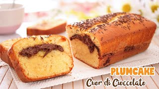 PLUMCAKE ALLO YOGURT CUOR DI CIOCCOLATO  Ricetta Facile e Soffice per la Colazione [upl. by Leola]