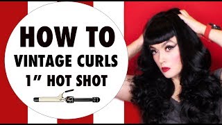 HOW TO CREATE VINTAGE CURLS  BETTIE BANGS  LONG HAIR  PINUP [upl. by Livvi587]