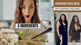 THE EASIEST 3 INGREDIENT SOUP I HAVE EVER MADE  cauliflower soup 🍲  plant based [upl. by Presley239]