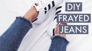 DIY FRAYED JEANS [upl. by Thomasina]