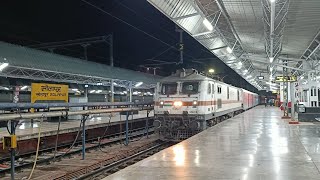 Announcement at Solapur Railway Station  Okha  Tuticorin 19568Vivek Express Arrival amp Departure [upl. by Dranik]