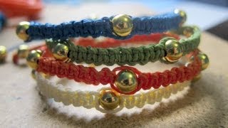 Square Knot DIY Bracelets Tutorial  Disney Style [upl. by Pen]