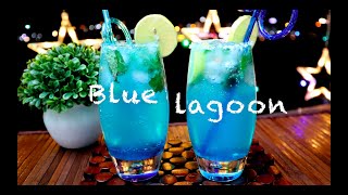 Blue Lagoon Mocktail Recipe  Blue Curacao Lemonade  Valentines Day Special  Summer Beverage [upl. by Ille]