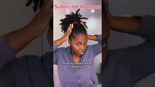 Tutorial How To Make A Locs Ponytail💦Quick Install Locs Braids On Natural Hair elfinhair shorts [upl. by Onabru]