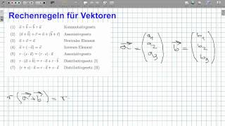 ANG006 Rechenregeln für Vektoren [upl. by Annij]