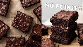 The Fudgiest Vegan Brownies  and theyre honestly better than box mix brownies [upl. by Cornelius]