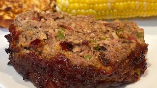 Homemade Meatloaf with Pepper amp Onion Relish  Simple and Delicious [upl. by Nalid]