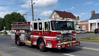 Cheshire Fire Department Engine 4 responding with Q2b Wail and Airhorns [upl. by Animsay]