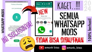 full penjelasan whatsapp mod tidak bisa ditautkan dan diverifikasi ini solusinya 100 berhasil 2024 [upl. by Tegdirb]