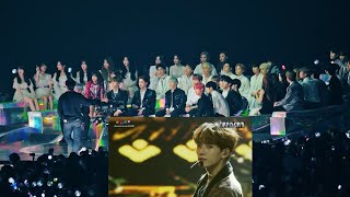 IDOLS REACTION TO BTS AIRPLANE PT2 AT MMA 2018 [upl. by Boykins]