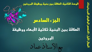 العلاقة بين البنية ثلاثية الابعاد ووظيفة البروتين الدرس الثاني الوحدة الثانية [upl. by Yramesor]