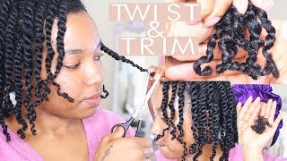 TWISTING amp TRIMMING  NATURAL HAIR [upl. by Guria]