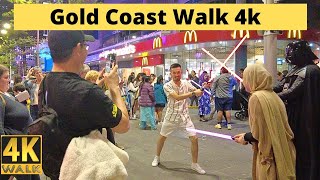 Surfers Paradise Gold Coast  Australia 🇦🇺 Nightlife 4k Walk [upl. by Nauqed737]