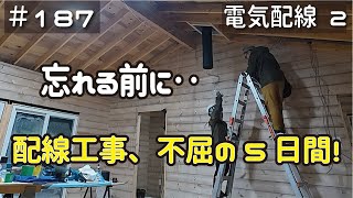 ≪週末DIYから始める移住への道≫ ＃187 忘れる前に終わらせろ！ひたすら配線した不屈の5日間！（電気配線工事その２） ≪アラフィフ開拓≫ [upl. by Burch870]