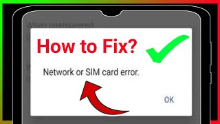 How To Fix Call Barring quotNetwork Or Sim Card Errorquot Problem  How to fix network or SIM card error [upl. by Nahpets]