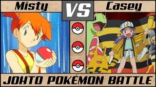 MISTY vs CASEY Pokémon SunMoon  Johto Battle [upl. by Acireed]