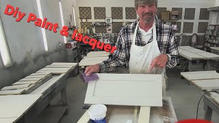 How You Can Paint lacquer your own cabinets with a spray gun finishing tutorial [upl. by Ardnued]