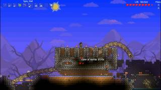 Terraria Money  Demonite Farm [upl. by Eamaj]