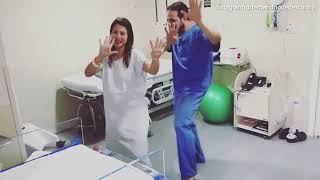 Doctor helps women through labor by dancing with them in hilarious videos [upl. by Fabi]