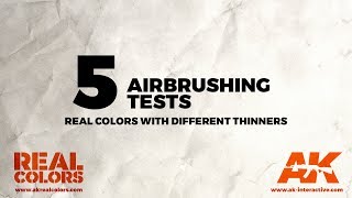 5AIRBRUSHING TESTS Real Colors with different thinners  ENG [upl. by Miarzim]