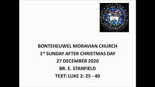 BONTEHEUWEL MORAVIAN CHURCH SUNDAY SERVICE 27 DECEMBER [upl. by Marchelle]