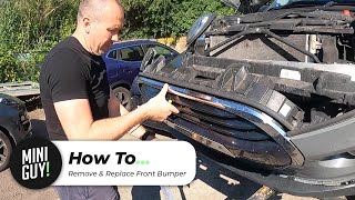 How To Remove and Replace The Front Bumper On Your Mini  The Mini Guy  F56 Mini One [upl. by Edva]