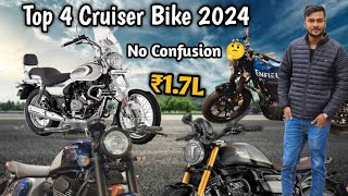 Top 4 Best Cruiser Bikes Under 2 Lakhs In India 2024 budget Cruiser Bikes [upl. by Anilocin748]