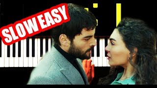 Hercai  Duygusal  Slow Easy  Piano Tutorial [upl. by Anuska319]