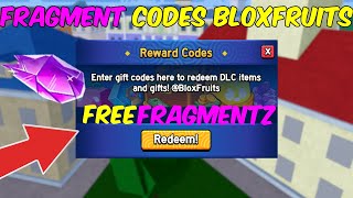 ALL FRAGMENT CODES BLOX FRUITS ROBLOX [upl. by Alaham579]