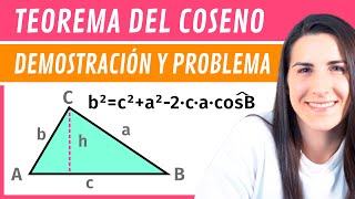 Teorema del COSENO 🟠 Demostración y Ejercicio [upl. by Esinad322]