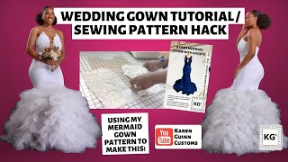 MERMAID WEDDING GOWN TUTORIAL [upl. by Alvira]