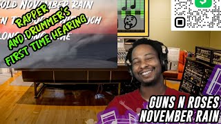 RAPPER AND DRUMMERquotS FIRST TIME HEARING Guns N Roses  November Rain [upl. by Lebasy283]