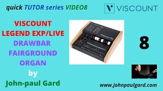 Viscount Legend EXPLive FAIRGROUND ORGAN SOUND  Quick Tutorials  Video 8 Johnpaul GardViscount [upl. by Berton]