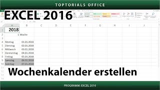 Dynamischen Wochenkalender erstellen Excel [upl. by Swayne]