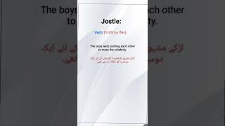 Jostle verbJostle meaning in Urdu Jostle sentence English grammar [upl. by Eenhat]