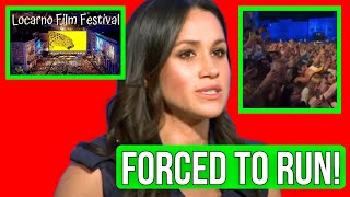 Meghan Mercilessly Booed Forced to Flee Stage at 2024 Locarno Film Festival [upl. by Ahsonek]