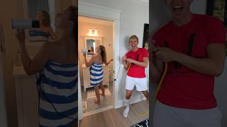 Hidden Outlet Prank on Sister in Bathroom Gone Wrong [upl. by Batha]