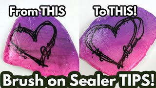 Brush on Sealers  Why Do Your Paint Pens Bleed when Sealing  Rock Painting 101 [upl. by Reniti338]