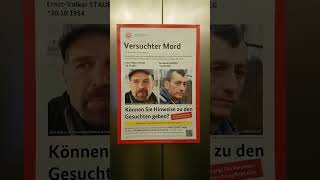 Personenfahndung  Burkhard Garweg und ErnstVolker Staub versuchter Mord  RAF  belohnung [upl. by Akemad]