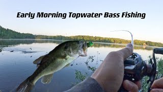 Early Morning Topwater Bass Fishing [upl. by Nadbus192]