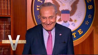 Sen Majority Leader Chuck Schumer Reacts to Pres Bidens 2024 State of the Union Address [upl. by Narib]