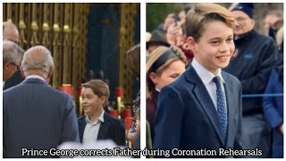 Prince George corrects his Father Prince William in saying quotI am here tomorrowquot during Rehearsals [upl. by Eskil]