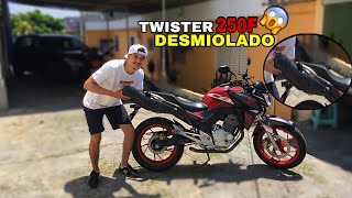 DESMIOLEI ESCAPAMENTO DA CB TWISTER 250F quotveja como ficouquot  MARTINS 93 [upl. by Camilia]