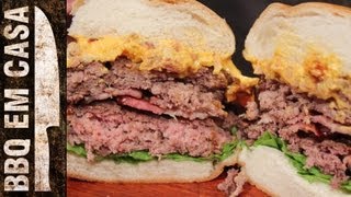 RECEITA DE DOUBLE CHEDDAR BACON BURGER HAMBURGUER DUPLO [upl. by Morlee]